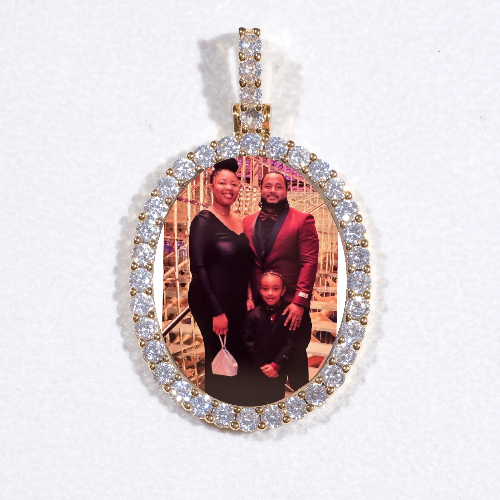 3D Oval Custom Picture Pendant