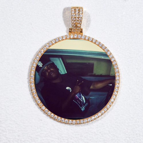 MEDIUM 3D CIRCLE CUSTOM PICTURE PENDANT