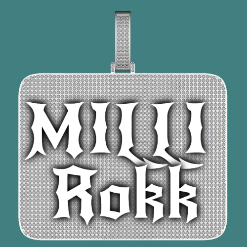 CUSTOM LETTER NECKLACE 3D BIG SQUARE