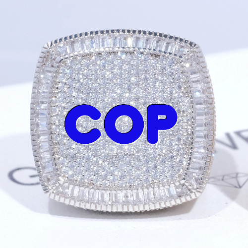 CUSTOM LETTER 3D ICED RING