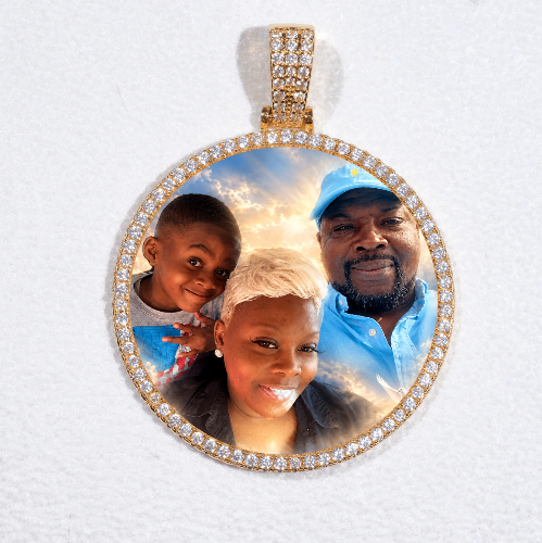 MEDIUM 3D CIRCLE CUSTOM PICTURE PENDANT