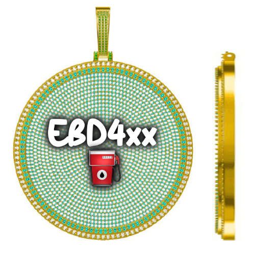 CUSTOM LETTER NECKLACE 3D BIG DISC