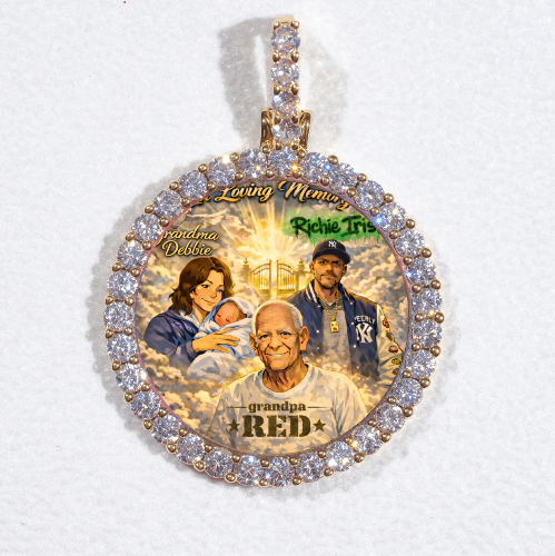 3D CIRCLE CUSTOM PICTURE PENDANT SMALL SIZE