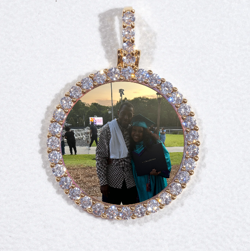 3D CIRCLE CUSTOM PICTURE PENDANT SMALL SIZE
