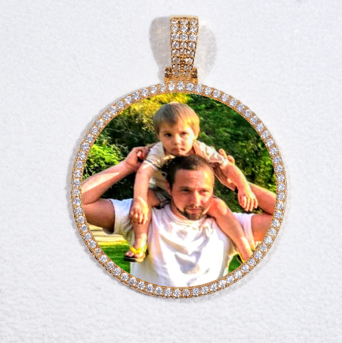 MEDIUM 3D CIRCLE CUSTOM PICTURE PENDANT