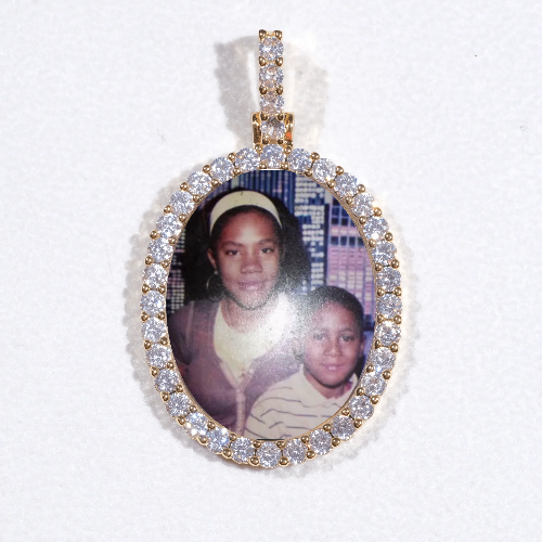 3D Oval Custom Picture Pendant