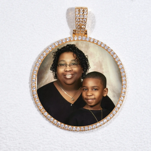 MEDIUM 3D CIRCLE CUSTOM PICTURE PENDANT