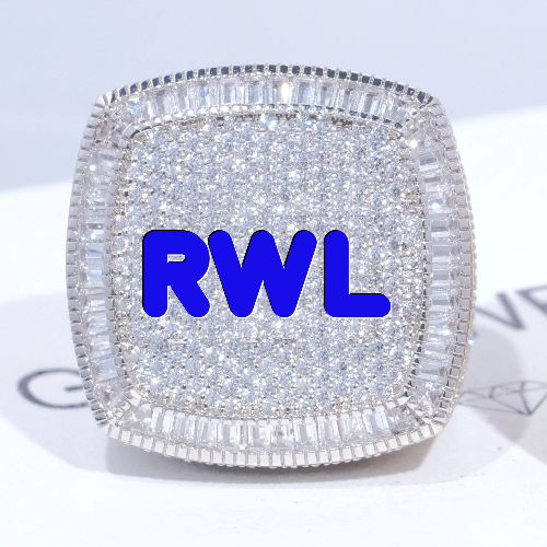 CUSTOM LETTER 3D ICED RING