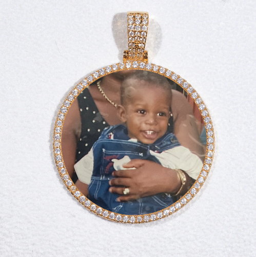 MEDIUM 3D CIRCLE CUSTOM PICTURE PENDANT