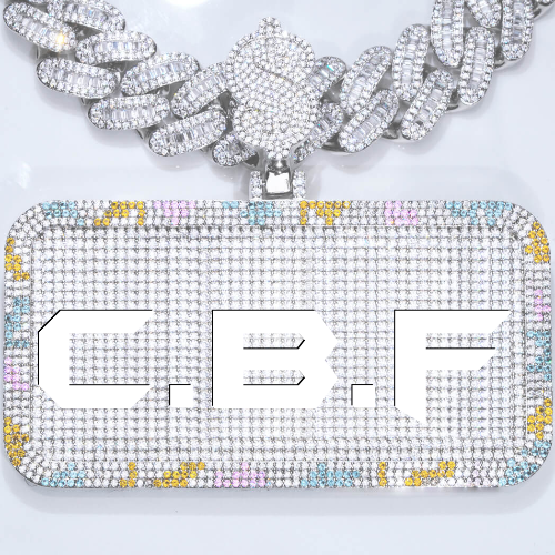 CUSTOM LETTER NECKLACE 3D COLORFUL SQUARE