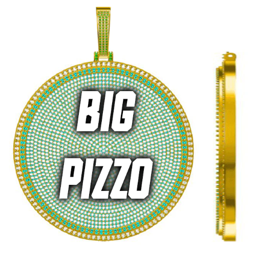 CUSTOM LETTER NECKLACE 3D BIG DISC