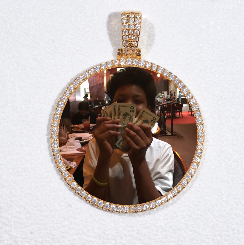 MEDIUM 3D CIRCLE CUSTOM PICTURE PENDANT