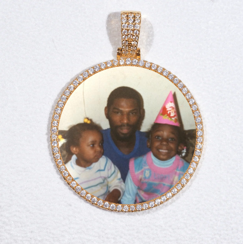 MEDIUM 3D CIRCLE CUSTOM PICTURE PENDANT