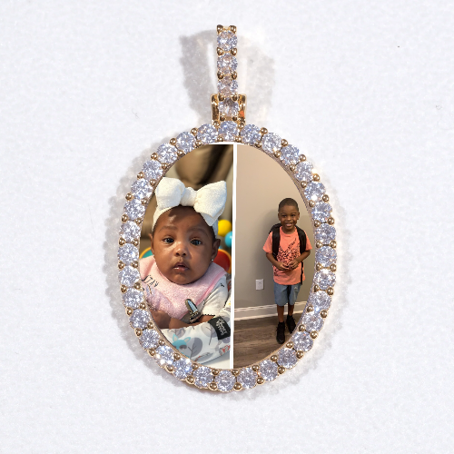 3D Oval Custom Picture Pendant