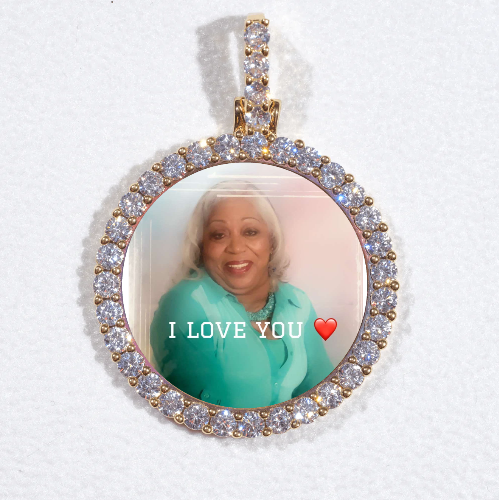 3D CIRCLE CUSTOM PICTURE PENDANT SMALL SIZE