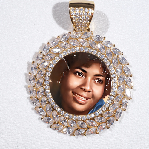 Large 3D Wheat Ear Custom Picture Pendant
