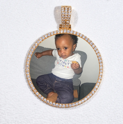 MEDIUM 3D CIRCLE CUSTOM PICTURE PENDANT