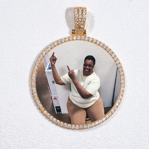 MEDIUM 3D CIRCLE CUSTOM PICTURE PENDANT