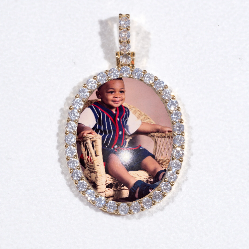 3D Oval Custom Picture Pendant