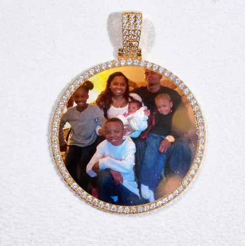 MEDIUM 3D CIRCLE CUSTOM PICTURE PENDANT