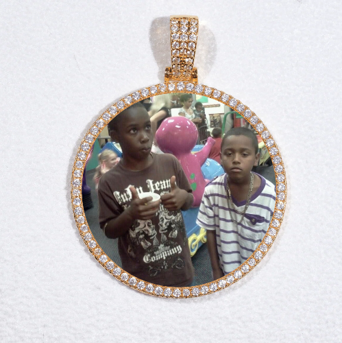 MEDIUM 3D CIRCLE CUSTOM PICTURE PENDANT