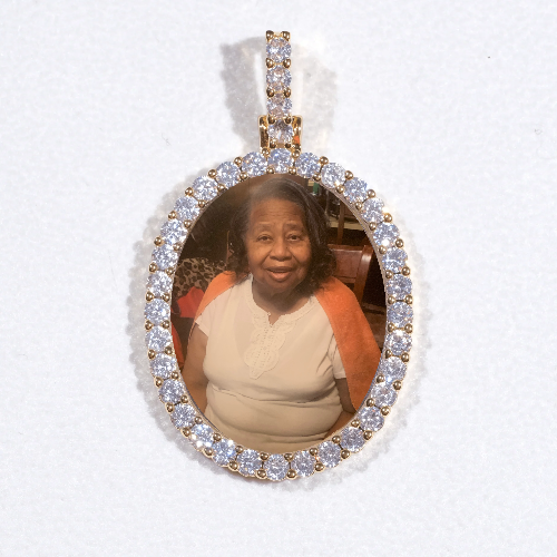 3D Oval Custom Picture Pendant