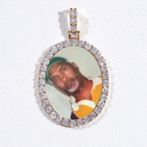 3D Oval Custom Picture Pendant