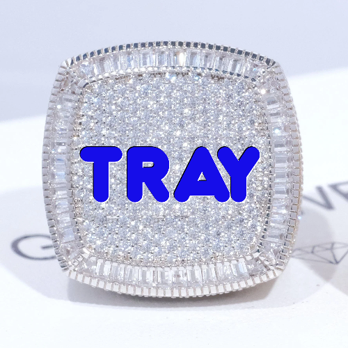 CUSTOM LETTER 3D ICED RING