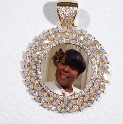 Large 3D Wheat Ear Custom Picture Pendant
