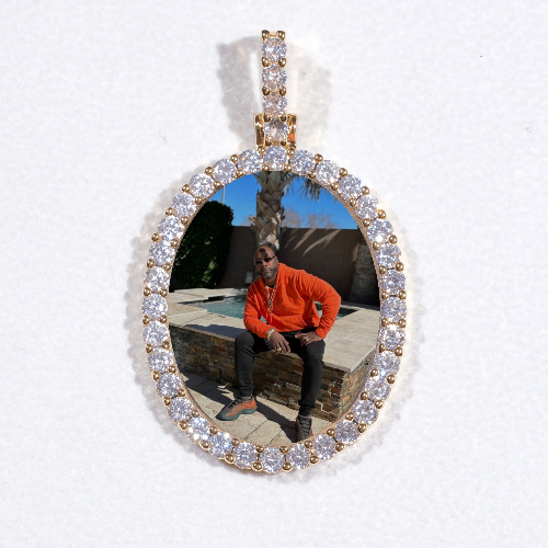 3D Oval Custom Picture Pendant
