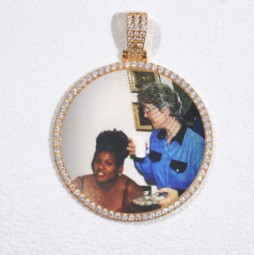 MEDIUM 3D CIRCLE CUSTOM PICTURE PENDANT