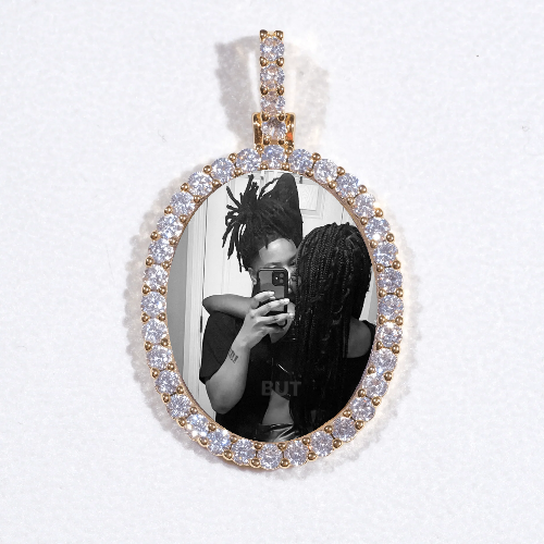 3D Oval Custom Picture Pendant