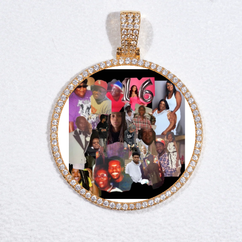 MEDIUM 3D CIRCLE CUSTOM PICTURE PENDANT