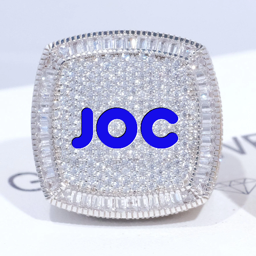 CUSTOM LETTER 3D ICED RING
