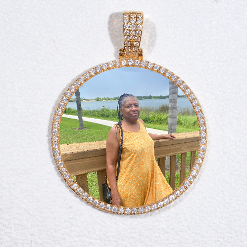 MEDIUM 3D CIRCLE CUSTOM PICTURE PENDANT