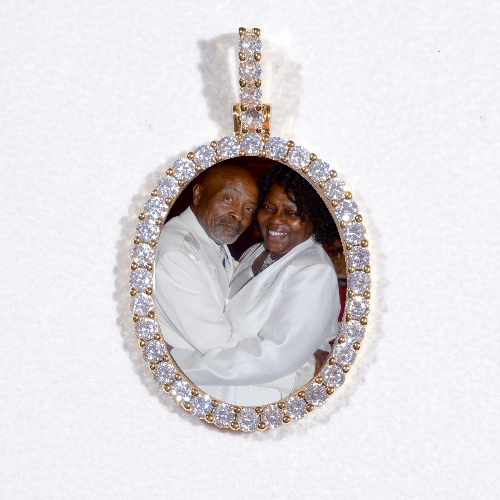 3D Oval Custom Picture Pendant