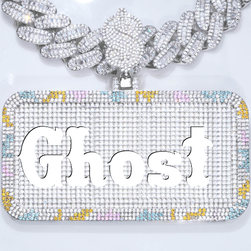 CUSTOM LETTER NECKLACE 3D COLORFUL SQUARE