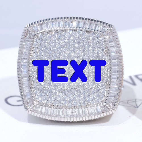 CUSTOM LETTER 3D ICED RING