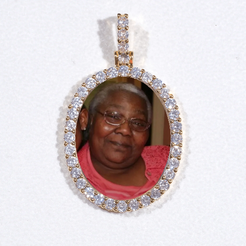 3D Oval Custom Picture Pendant