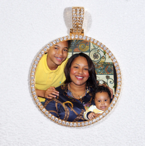 MEDIUM 3D CIRCLE CUSTOM PICTURE PENDANT