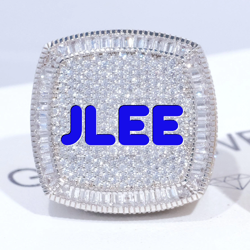 CUSTOM LETTER 3D ICED RING