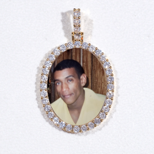 3D Oval Custom Picture Pendant