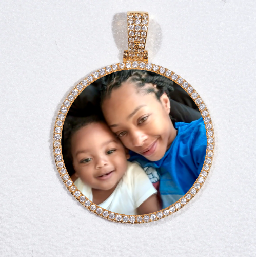 MEDIUM 3D CIRCLE CUSTOM PICTURE PENDANT