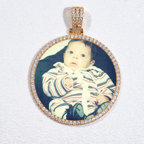 MEDIUM 3D CIRCLE CUSTOM PICTURE PENDANT