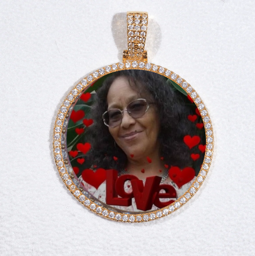 MEDIUM 3D CIRCLE CUSTOM PICTURE PENDANT