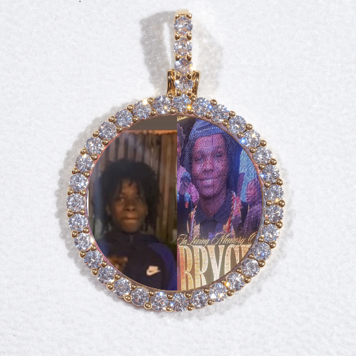 3D CIRCLE CUSTOM PICTURE PENDANT SMALL SIZE