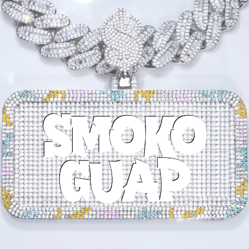 CUSTOM LETTER NECKLACE 3D COLORFUL SQUARE