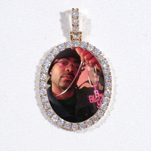 3D Oval Custom Picture Pendant