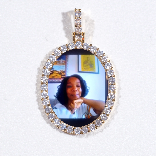 3D Oval Custom Picture Pendant