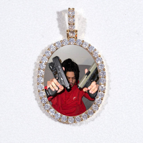 3D Oval Custom Picture Pendant